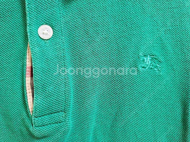 버버리 키즈 12y 반팔 카라티 그린--2