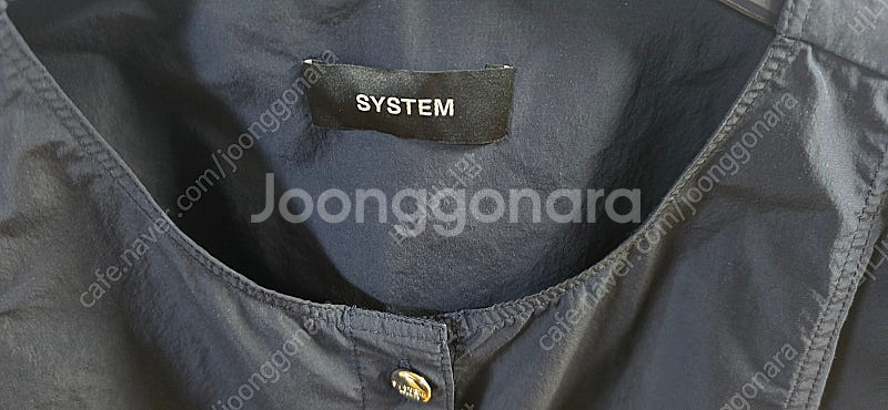 (시스템) 크링클 드로우스트링 슬릿 블라우스--3