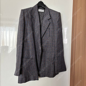 TIME 타임 메인 이태리 린넨 자켓 체크 결혼식 하객룩 경조사 출근룩 이미지