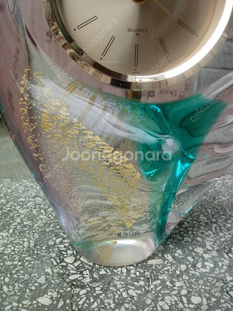 빈티지 일제 MULTI GLASS 유리 탁상시계 판매합...--4