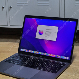 맥북 프로 터치바 13인치 스페이스 그레이 2019 CTO i7 16G 1TB = 40만원