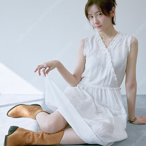 주크 ZOOC 넥 프릴 슬리브리스 원피스