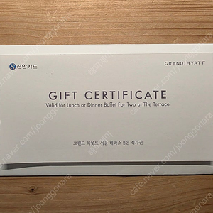 그랜드 하얏트 서울 더 테라스 2인식사권