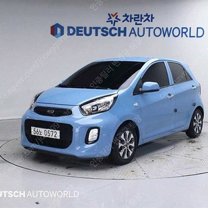 모닝 중고 모닝 더 뉴 모닝 중고차 파란색 2016년식 럭셔리 수원중고차