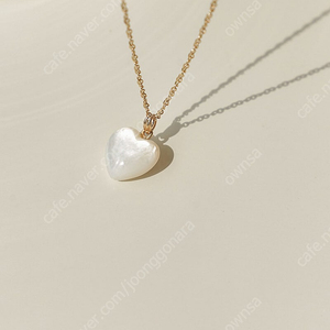 프릿 머메이드 하트 스톤 목걸이 14k mermaid heart stone