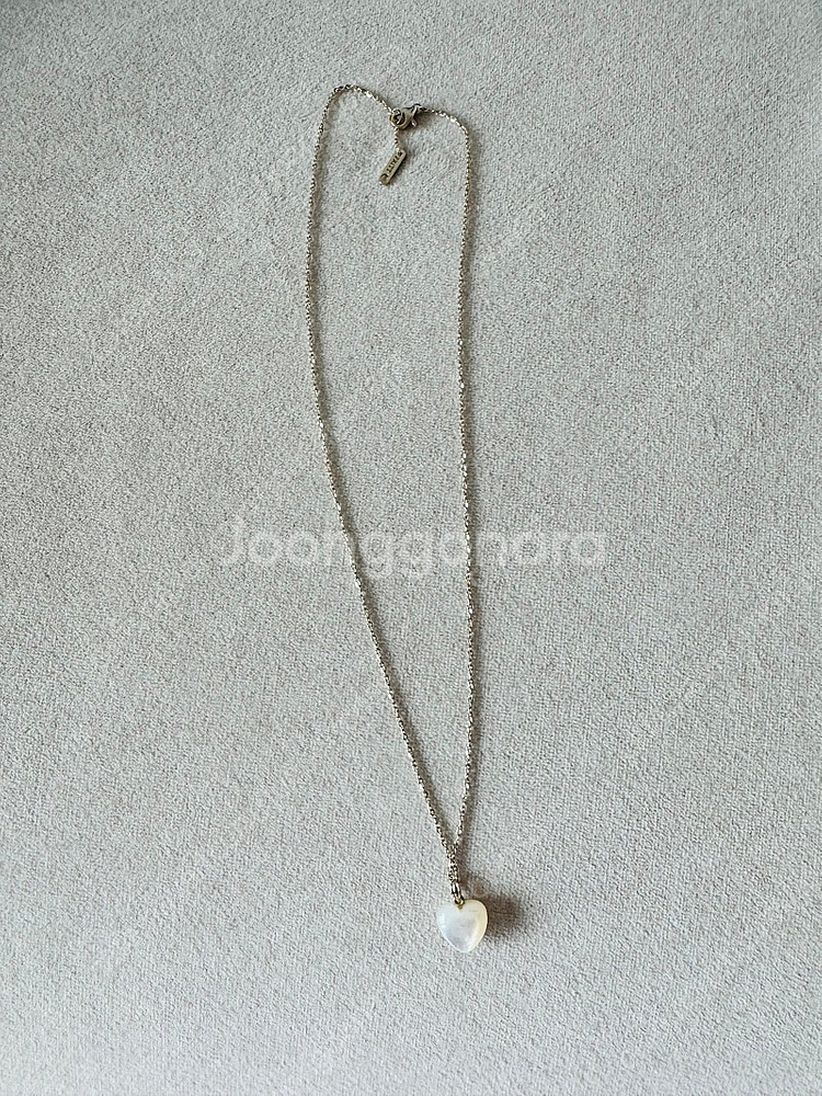 프릿 머메이드 하트 스톤 목걸이 14k mermaid heart stone--1