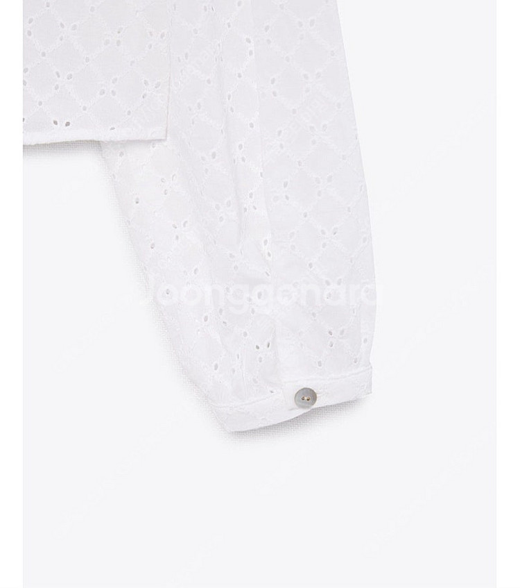 [새상품] ZARA 자라 펀칭자수 크롭셔츠 XS 화이트...--6