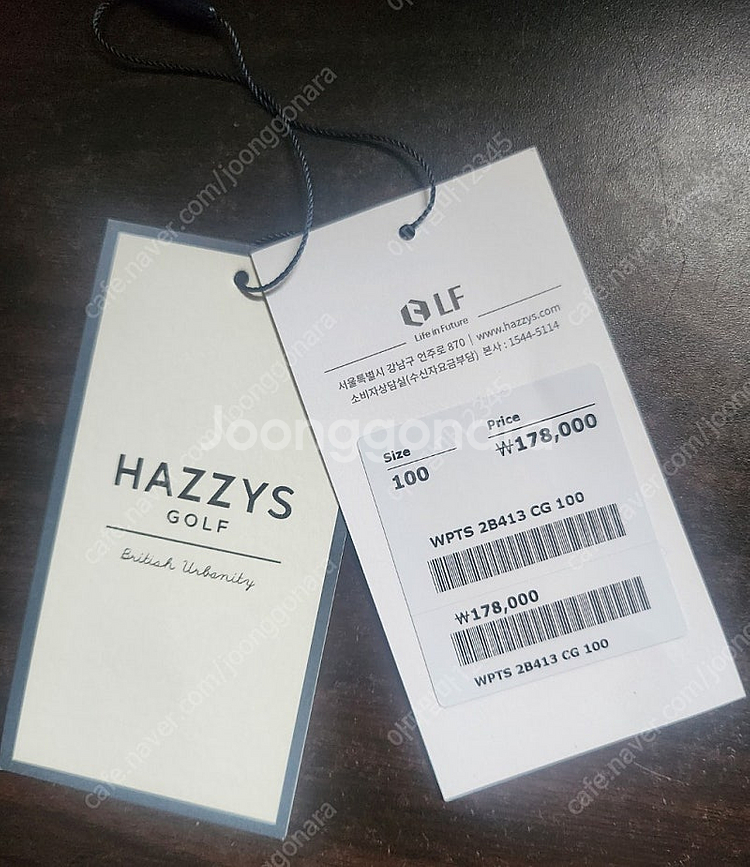 [급처분/55,000원] 헤지스골프 챠콜그레이 반팔티셔츠 WPTS 2B413 CG 100--5