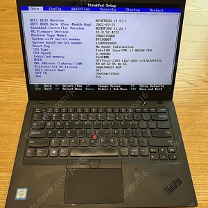 30만) 씽크패드 X1 카본 6세대, i7, 16gb, 256gb 단품
