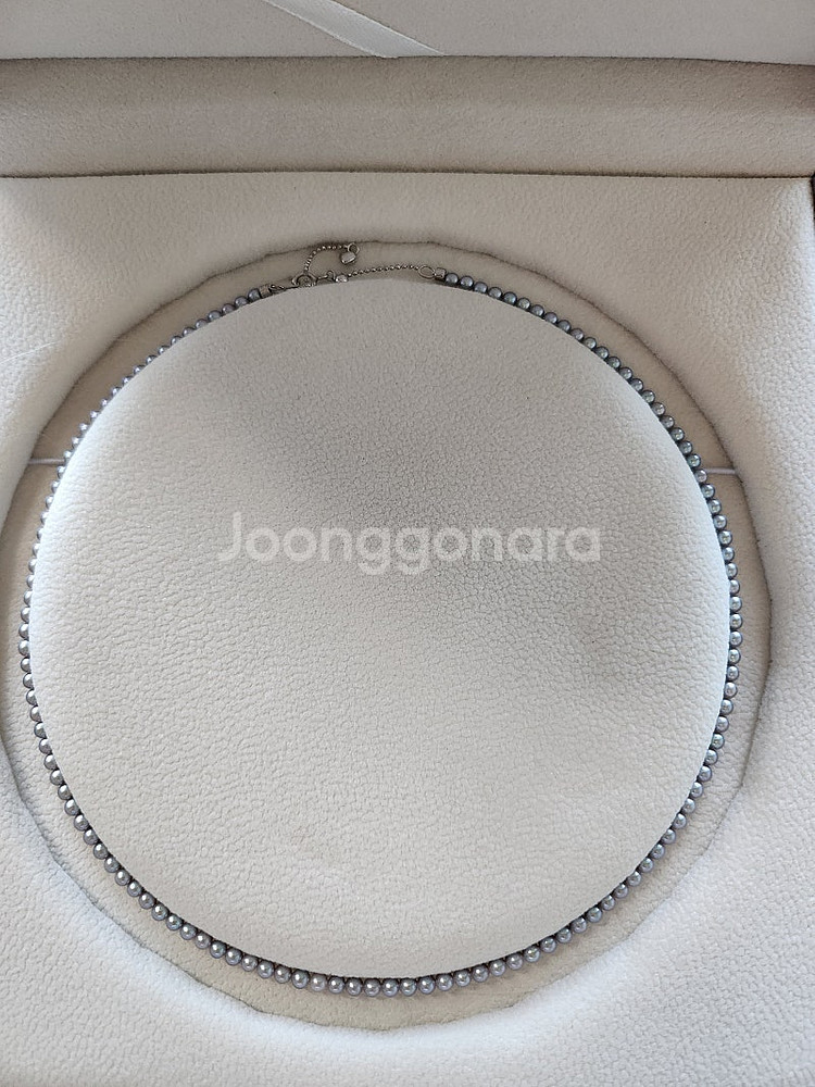 18K 일본 아코야 해수진주 목걸이 귀걸이세트--5