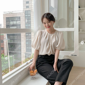 레이지코너 데이벌룬 블라우스 (크림,라이트핑크,블랙)