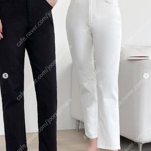 레이지코너 코튼 슬림 일자 팬츠 (아이보리,블랙)