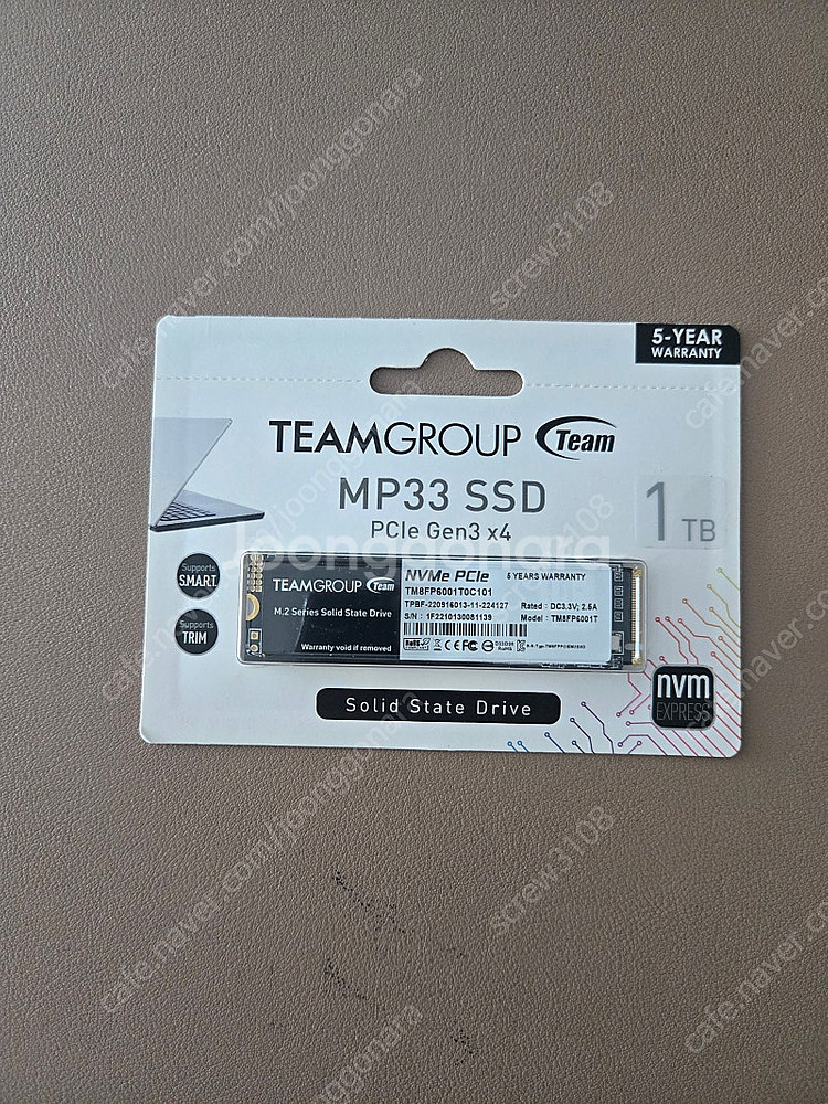 M.2 SSD Team Group MP33 1TB 미개...--0