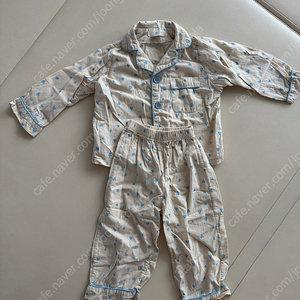 아기 블루 하트 파자마 잠옷 90