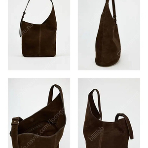 zara 자라 비대칭 소프트 스웨이드 버킷백