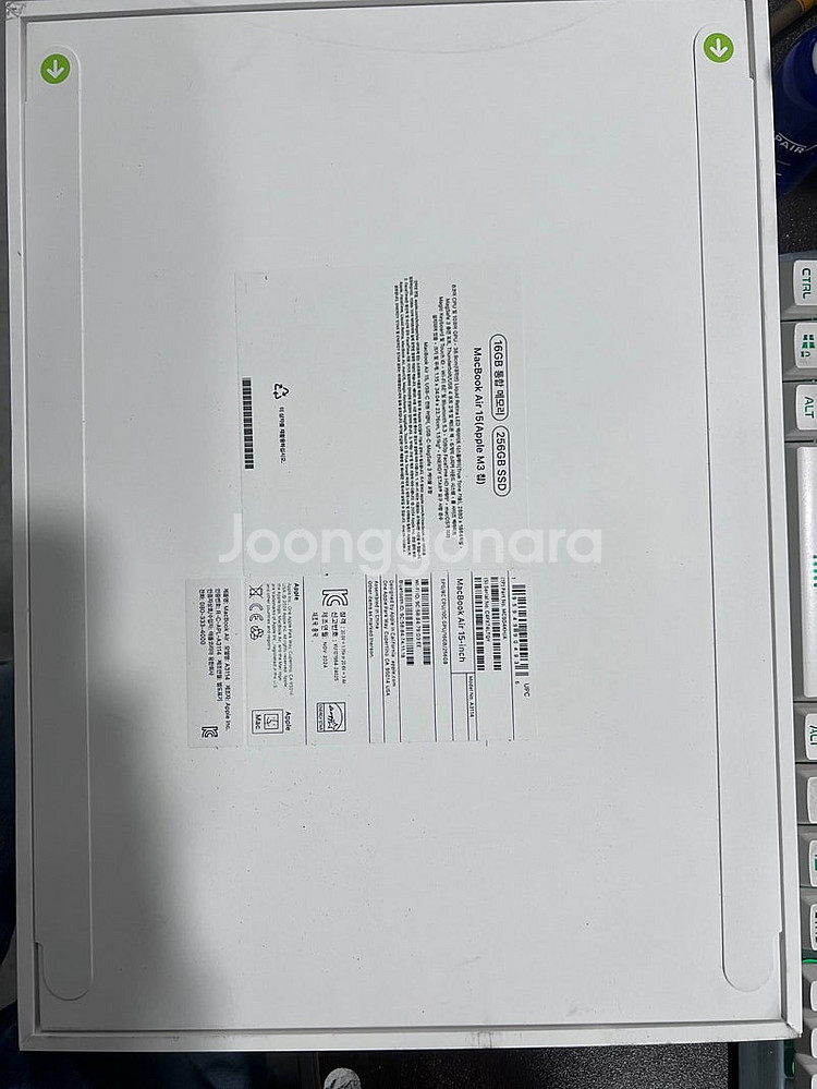 맥북에어 15 m3 16램 256기가 미개봉 새상품--1