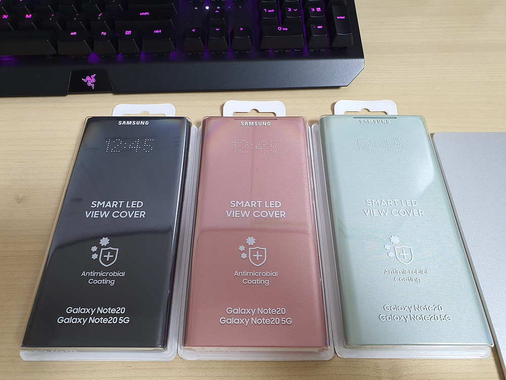 [삼성정품] 갤럭시 노트20 LED 뷰 커버 / 클리어 뷰커버 블랙 색상 미개봉 새제품 이미지
