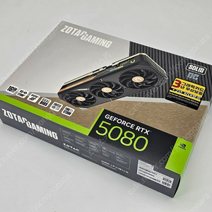 ZOTAC GAMING 지포스 RTX 5080 SOLID OC D7 16GB 팝니다