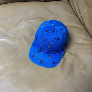 Supreme 슈프림 6패널 볼캡 모자 (Spider Washed Blue)