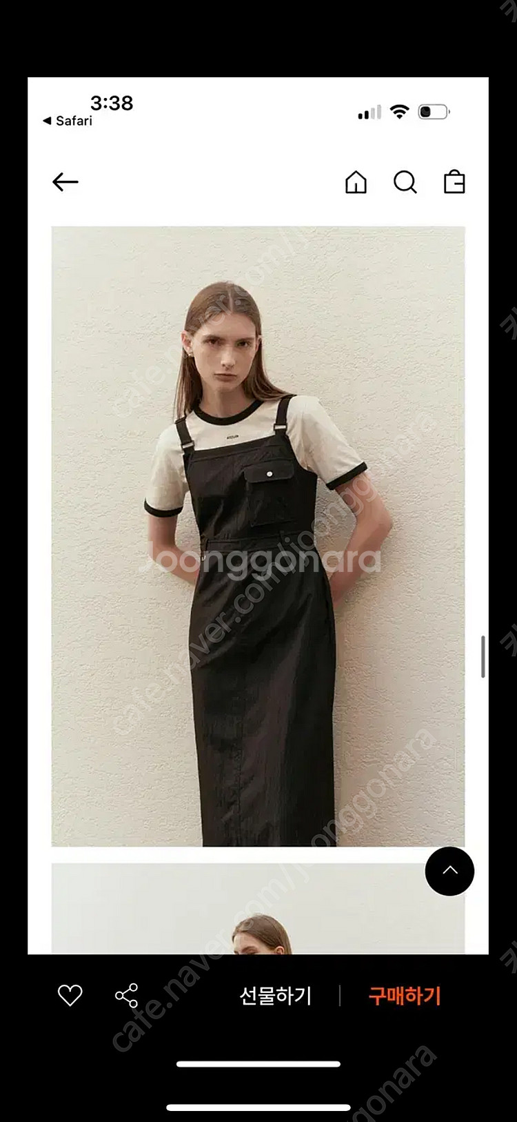 Artid 아티드 서스펜더 카고 멜빵 원피스 블랙m 팝니다--1