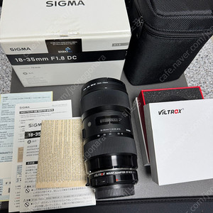 SIGMA 18-35mm F1.8 ART 캐논EF 마운트 + 빌트록스 EF-M2ii 스피드부스터