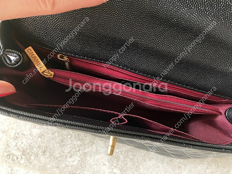 코코핸들 블랙 캐비어 금장 새제품 샤넬--5