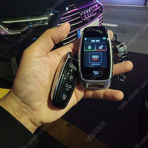 아우디 A4, A5, A6, A7 모든연식 스마트키 분실시 최신형 AUDI 타입 LCD 풀터치 스크린 디스플레이키로 업그레이드 전환 제작 편리한 근접도어, PKE 기능 활성화 추가