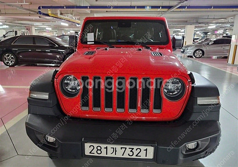 지프 랭글러 중고 랭글러 루비콘 중고 빨간색 2021년...--0