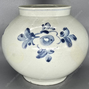 조선시대 분원 백자청화목단문호