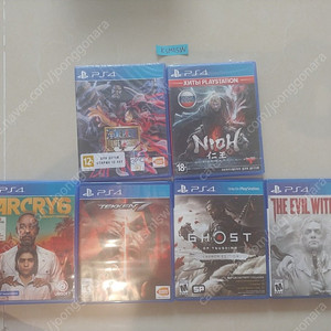 무료배송 북미판 ps4 타이틀 6개 일괄판매 철권7 고스트오브쓰시마 파크라이6 이블위딘2 원피스 해적무쌍4 인왕1
