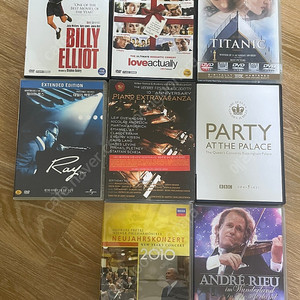 8개일괄)타이타닉 러브액츄얼리 빌리엘리어트 레이 dvd
