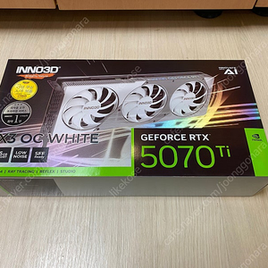 INNO3D 아이노비아 지포스 RTX 5070 Ti OC D7 16GB X3 WHITE 미개봉 팝니다.