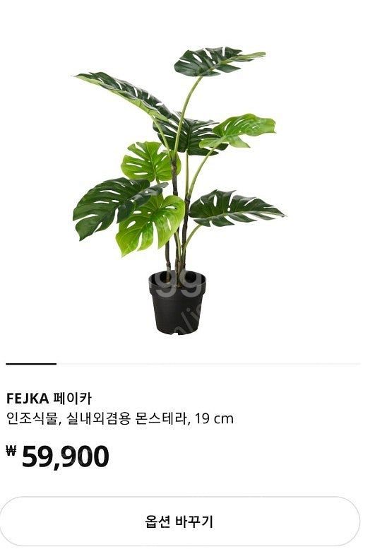 이케아 페이카 인조식물 조화 몬스테라 3만원--0