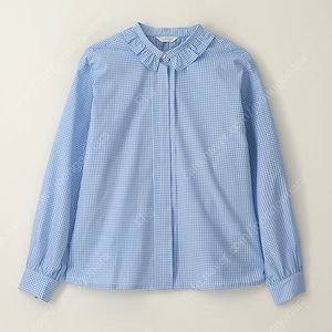 아이링마켓 메이드 미개봉 보이프렌드핏 깅엄 프릴 블라우스 셔츠 팝니다.
