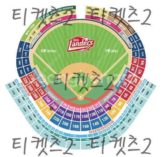 6월 21일22일 SSGvs기아 스카이뷰석 1루3루중앙--0