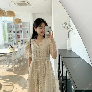 택포) 바이씨니 모노레이스 원피스 베이지