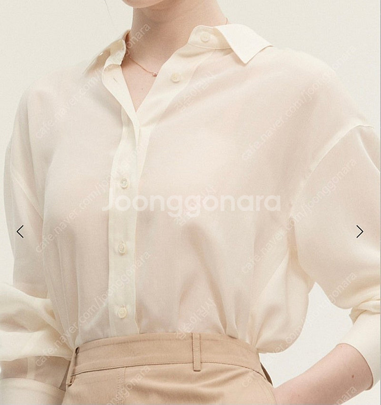 sie시에 릴즈 리넨 루즈 셔츠 쉘 크림 택달린 새상품--2