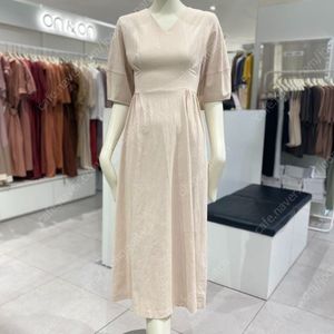 온앤온 린넨 퍼프소매 롱 원피스 55