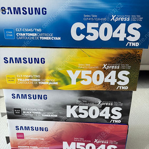 삼성 정품 504s 토너 한세트