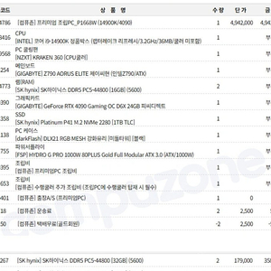 14900k z790 64g 1T 크라켄360 반본체팝니다