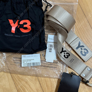Y-3 라이트 그레이 벨트 새제품