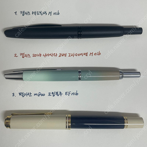 펠리칸 크림블루 / 파이롯트 캡리스 만년필