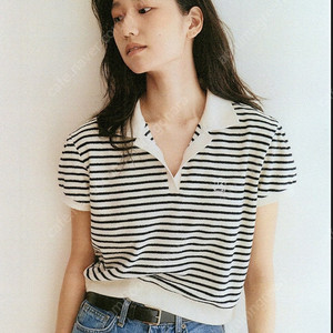 타낫 스트라이프 테리 티셔츠