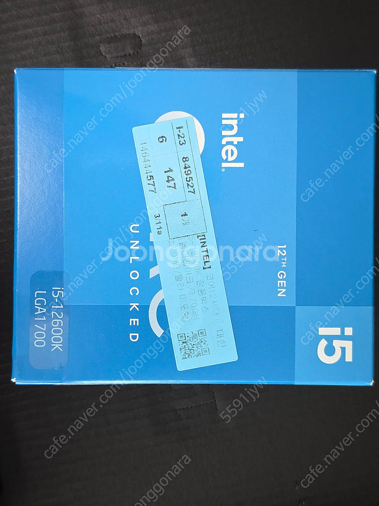 (중고) 인텔 i5 12600k 정품 판매합니다.--1
