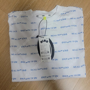 히로 로고 스트라이프 티셔츠 화이트 130
