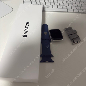 애플워치 SE2 44mm gps 실버 박스풀