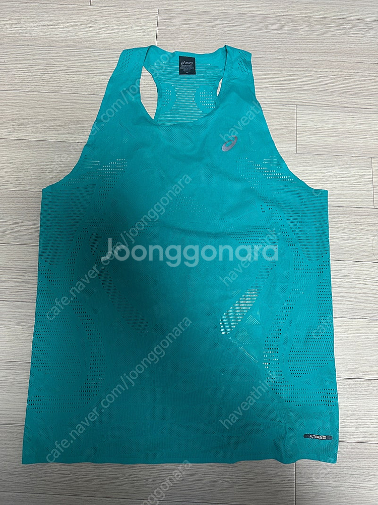 아식스 메타런 싱글렛 민트색 팝니다(M)--2