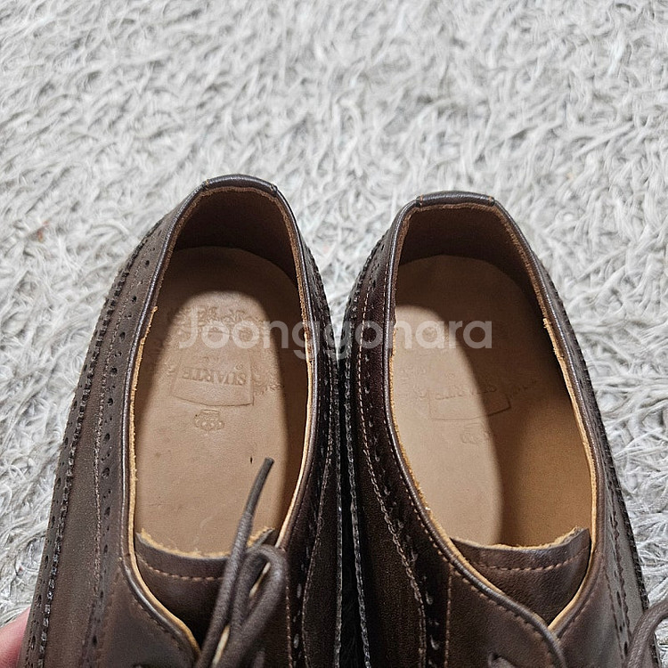 수제화) 수아르떼 천연소가죽 윙팁 265 쿠에른 미소페...--4
