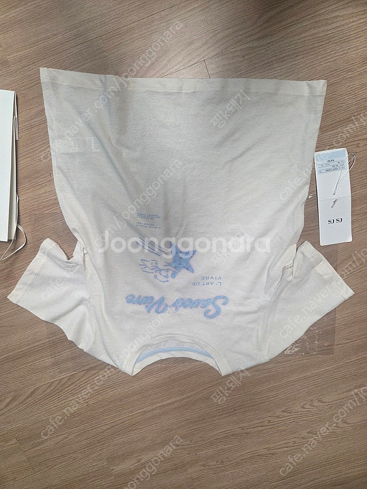 sjsj 25년 린넨 블렌드 시퀸 레터링 여름반팔티 품절된 새상품판매--2