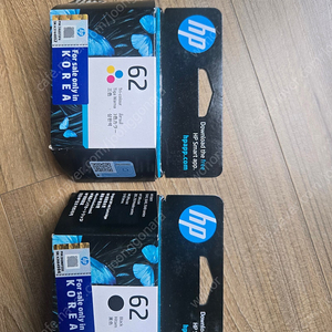 HP62 블랙 컬러 잉크 세트